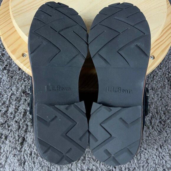 LL Bean Boots Old Port Chelsea Womens Size 8.5 Black Suede Pull On Ankle Booties - Picture 9 of 9